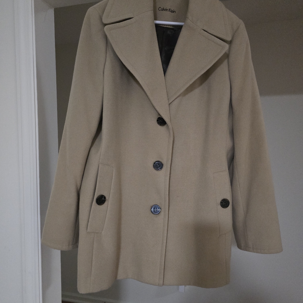 Calvin Klein Women's Tan Pea Coat